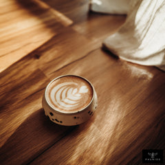 Barista Tassen Set - 2 x ca. 180 ml Cappuccino Tassen aus Steingut