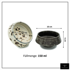 Barista Tassen Set - 2 x ca. 180 ml Cappuccino Tassen aus Steingut