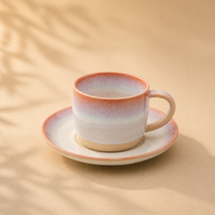 Cappuccino-Duo Calma Fundao – Tasse & Untersetzer