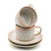 Cappuccino 4er-Set Calma Creme – 2 Tassen & 2 Untersetzer