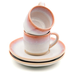 Espresso 4er-Set Calma Fundao – 2 Tassen & 2 Untersetzer