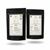 PHENIOX Espresso-Probierpaket mit No. 1 und No. 2, zwei freigestellte Packungen mit weichen Schatten