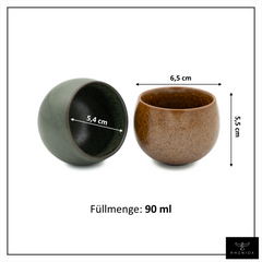 Espressotassen Set Timeout - 5 x 90 ml Steinguttassen