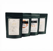 Barista Tassen Set - 2 x ca. 180 ml Cappuccino Tassen aus Steingut & 4er Kaffee Probierpaket