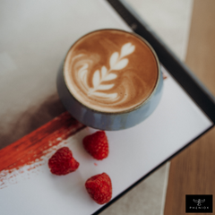 Barista Tassen Set - 2 x ca. 180 ml Cappuccino Tassen aus Steingut Hellblau