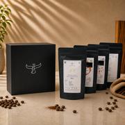 Espressotassen Set Timeout mini - 5 x 50 ml Steinguttassen & 4er Kaffee Probierpaket
