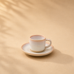 Espresso-Duo Calma Creme – Tasse & Untersetzer