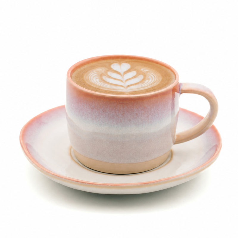 PHENIOX Calma Fundao: Cappuccinotasse mit Untersetzer