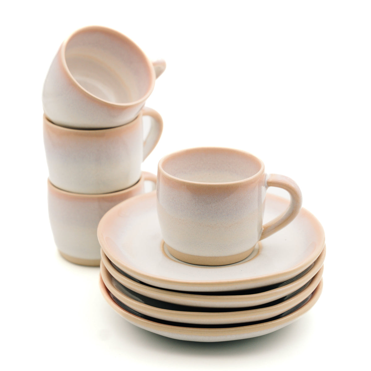 Espresso 8er-Set Calma Creme – 4 Tassen & 4 Untersetzer