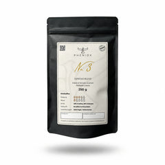 PHENIOX No. 3 Allround Espresso, 250-g-Packung freigestellt mit weichem Schatten